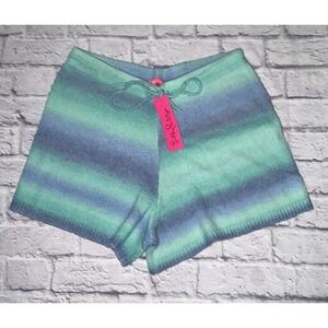 NWT LILLY PULITZER Wanetta Sweater Shorts XL Surf Blue Space Dye MSRP $118